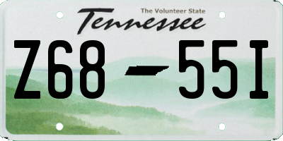 TN license plate Z6855I