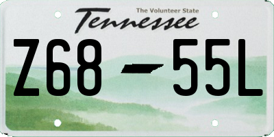 TN license plate Z6855L