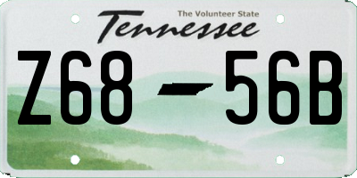 TN license plate Z6856B