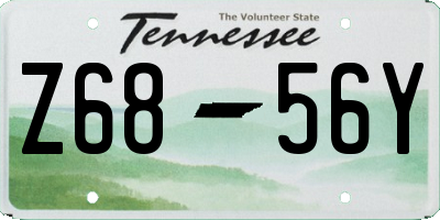 TN license plate Z6856Y