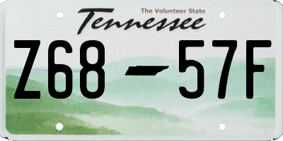 TN license plate Z6857F
