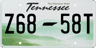 TN license plate Z6858T