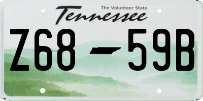 TN license plate Z6859B