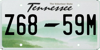 TN license plate Z6859M