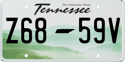 TN license plate Z6859V