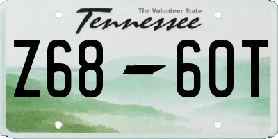 TN license plate Z6860T