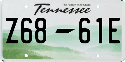 TN license plate Z6861E