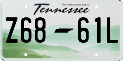 TN license plate Z6861L