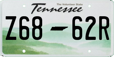 TN license plate Z6862R