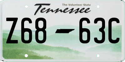TN license plate Z6863C