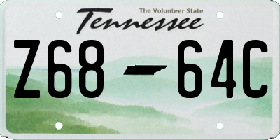 TN license plate Z6864C