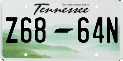 TN license plate Z6864N