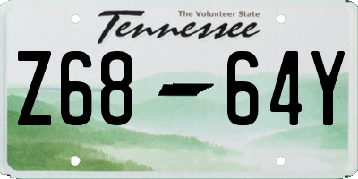 TN license plate Z6864Y