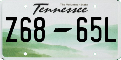 TN license plate Z6865L