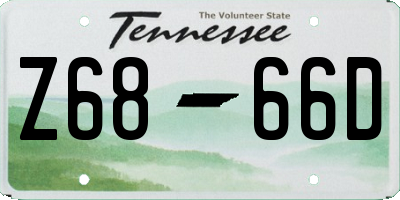 TN license plate Z6866D