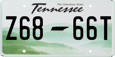 TN license plate Z6866T