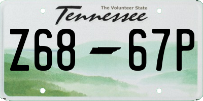 TN license plate Z6867P
