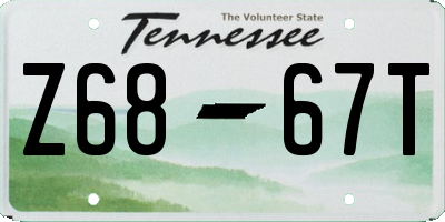 TN license plate Z6867T