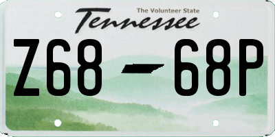 TN license plate Z6868P