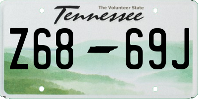 TN license plate Z6869J
