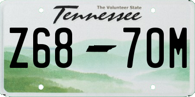 TN license plate Z6870M
