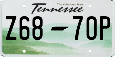 TN license plate Z6870P