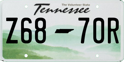 TN license plate Z6870R