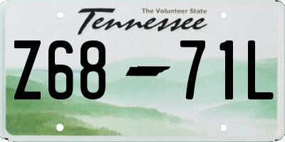 TN license plate Z6871L