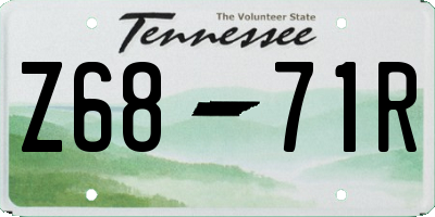 TN license plate Z6871R