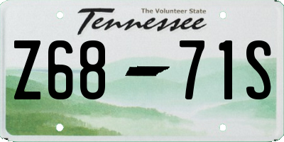 TN license plate Z6871S