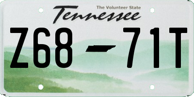 TN license plate Z6871T