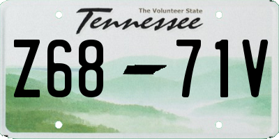 TN license plate Z6871V