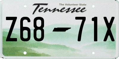 TN license plate Z6871X