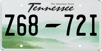 TN license plate Z6872I