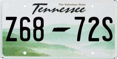 TN license plate Z6872S