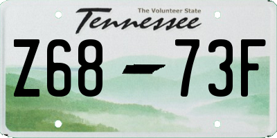 TN license plate Z6873F