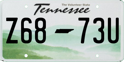 TN license plate Z6873U