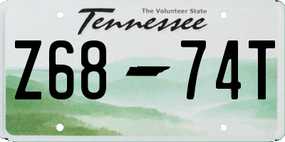 TN license plate Z6874T