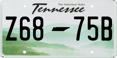 TN license plate Z6875B