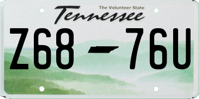 TN license plate Z6876U