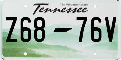 TN license plate Z6876V