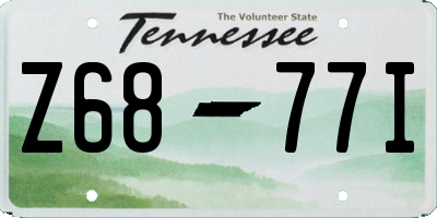 TN license plate Z6877I