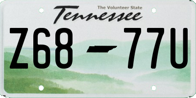 TN license plate Z6877U