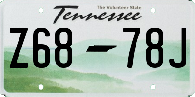 TN license plate Z6878J