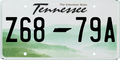 TN license plate Z6879A