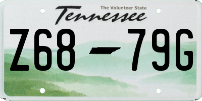 TN license plate Z6879G
