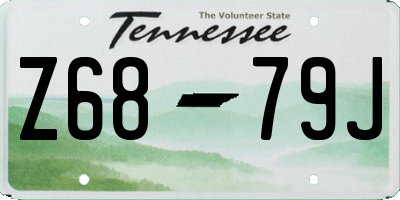 TN license plate Z6879J