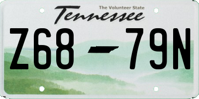 TN license plate Z6879N