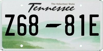 TN license plate Z6881E