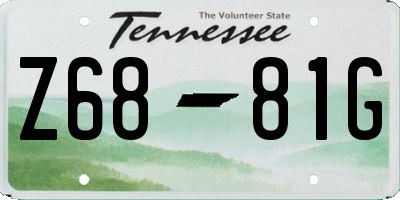 TN license plate Z6881G